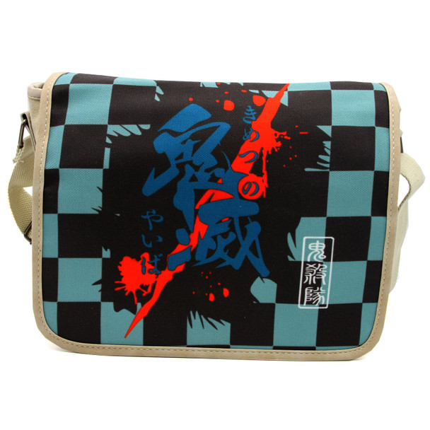 Tanjiro Kamado Pattern - Demon Slayer 13" Canvas Messenger Bag