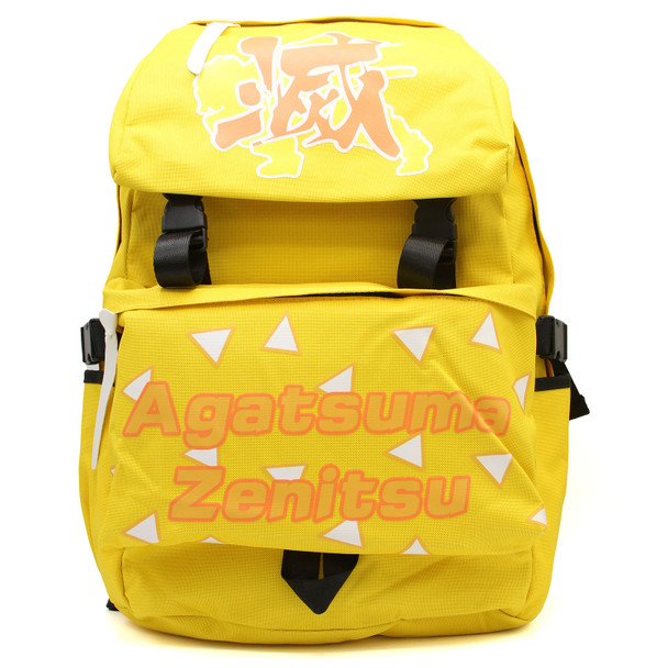Zenitsu Agatsuma Pattern Kanji - Demon Slayer 17" School Backpack