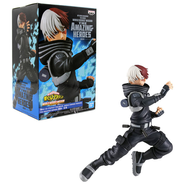 Shoto Todoroki Hero - My Hero Academia 7" World Heroes' Mission Amazing Heroes Figure (Banpresto)