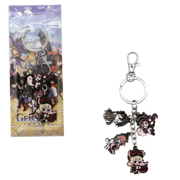 Klee Yae-Miko Zhong-Li Hu-Tao - Genshin Impact 4 Pcs. Keychain