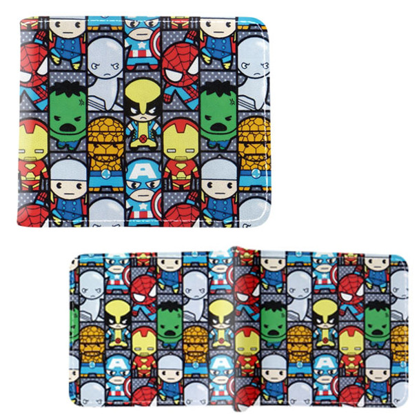 Chibi Avengers Pattern - Marvel Universe 4x5" BiFold Wallet Chibi Avengers Pattern - Marvel Universe 4x5" BiFold Wallet