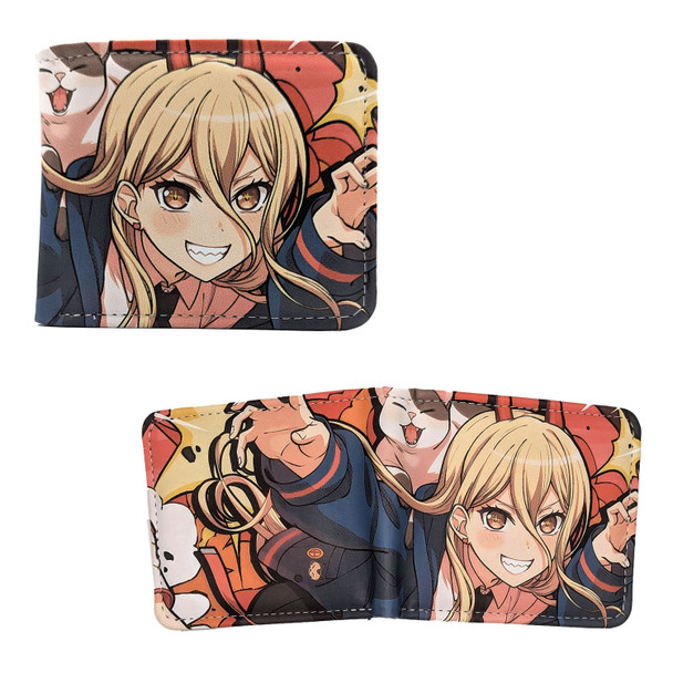 Power with Cat - Chainsaw Man 4x5" BiFold Wallet