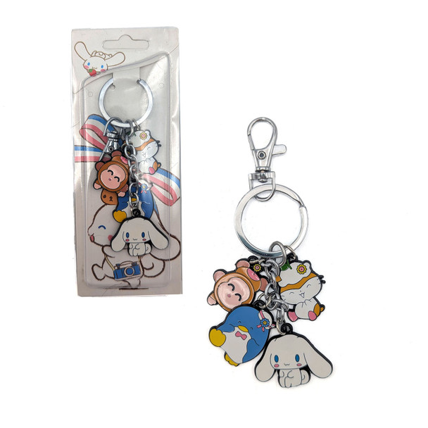 Cinnamoroll Tuxedo Sam Monokichi Corocorokuririn - Hello Kitty 4 Pcs. Keychain