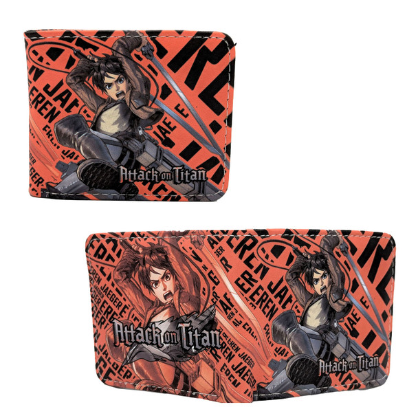 Eren Yeager Style A - Attack on Titan 4x5" Bi-Fold Wallet