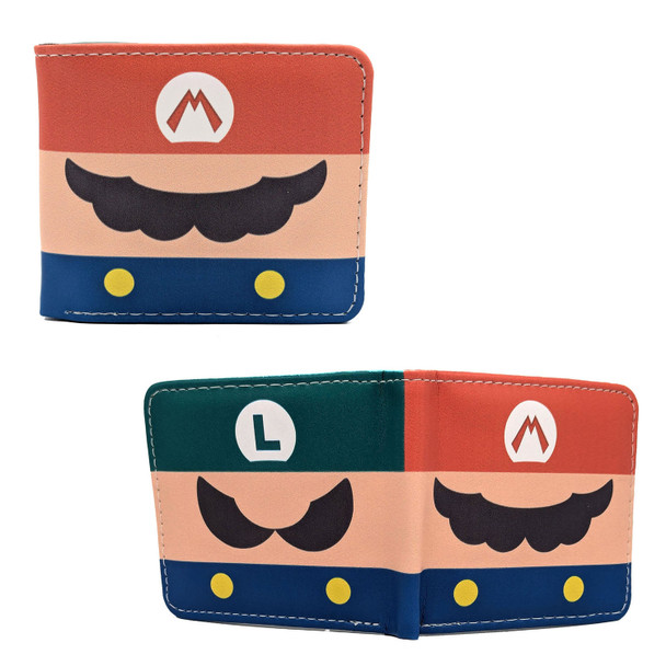 Mario & Luigi Mustaches  - Super Mario Bros 4x5" BiFold Wallet
