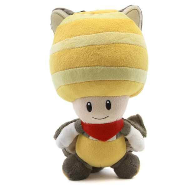 Flying Squirrel Yellow Toad - Super Mario Bros 8" Plush (San-Ei) 1314