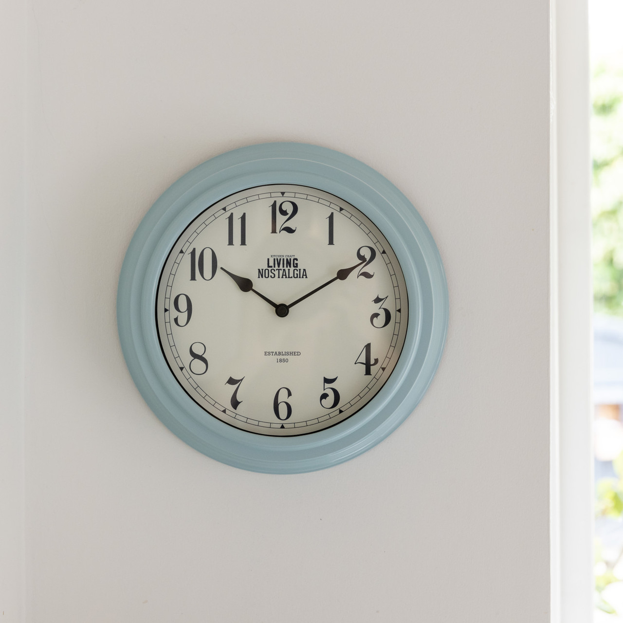 Living Nostalgia Vintage Blue Wall Clock - Lifetime Brands Europe