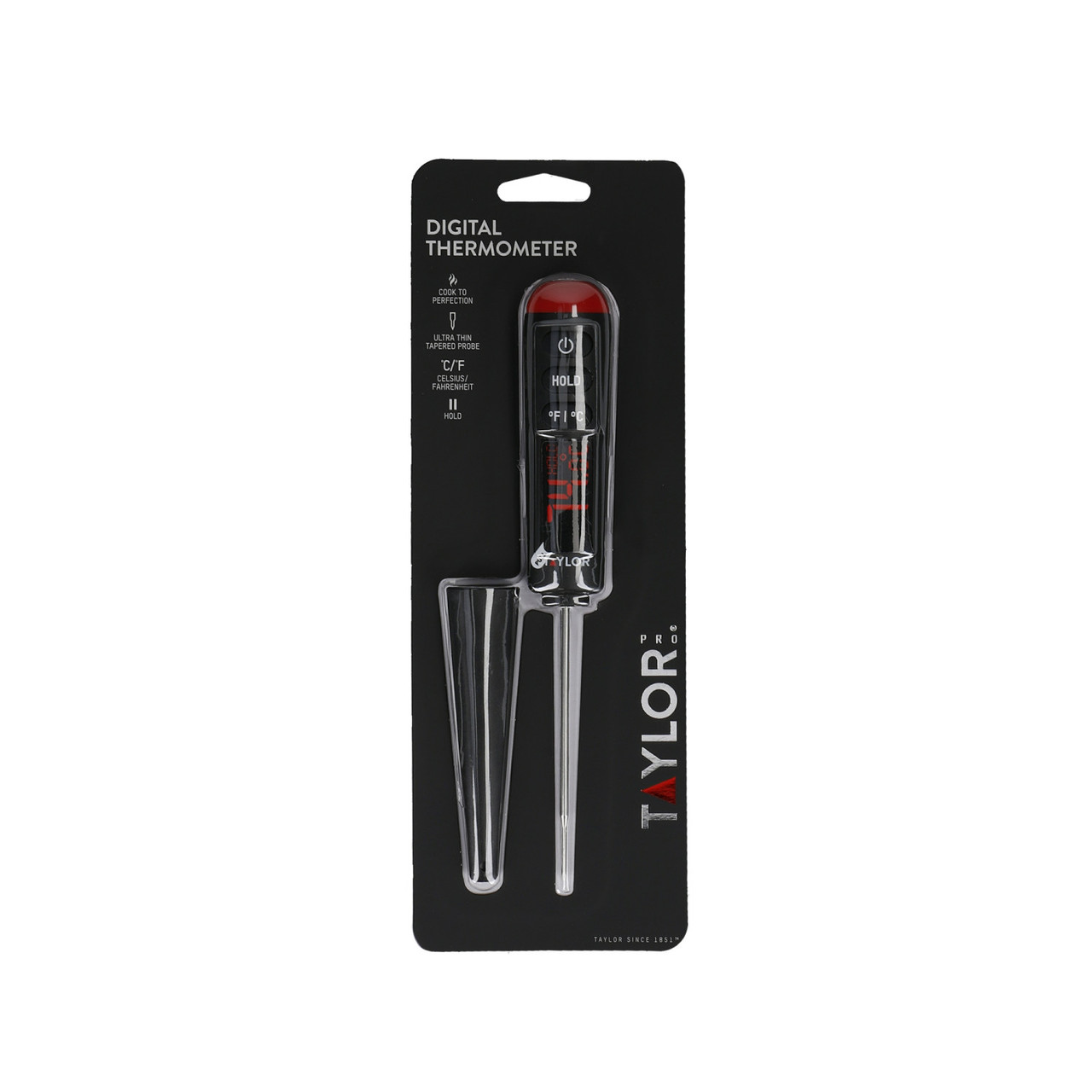 KitchenCraft Taylor Pro Digitale Thermometer, 20,5 x 3 x 2,5 cm, Plastic En Roestvrij Staal - Zwart