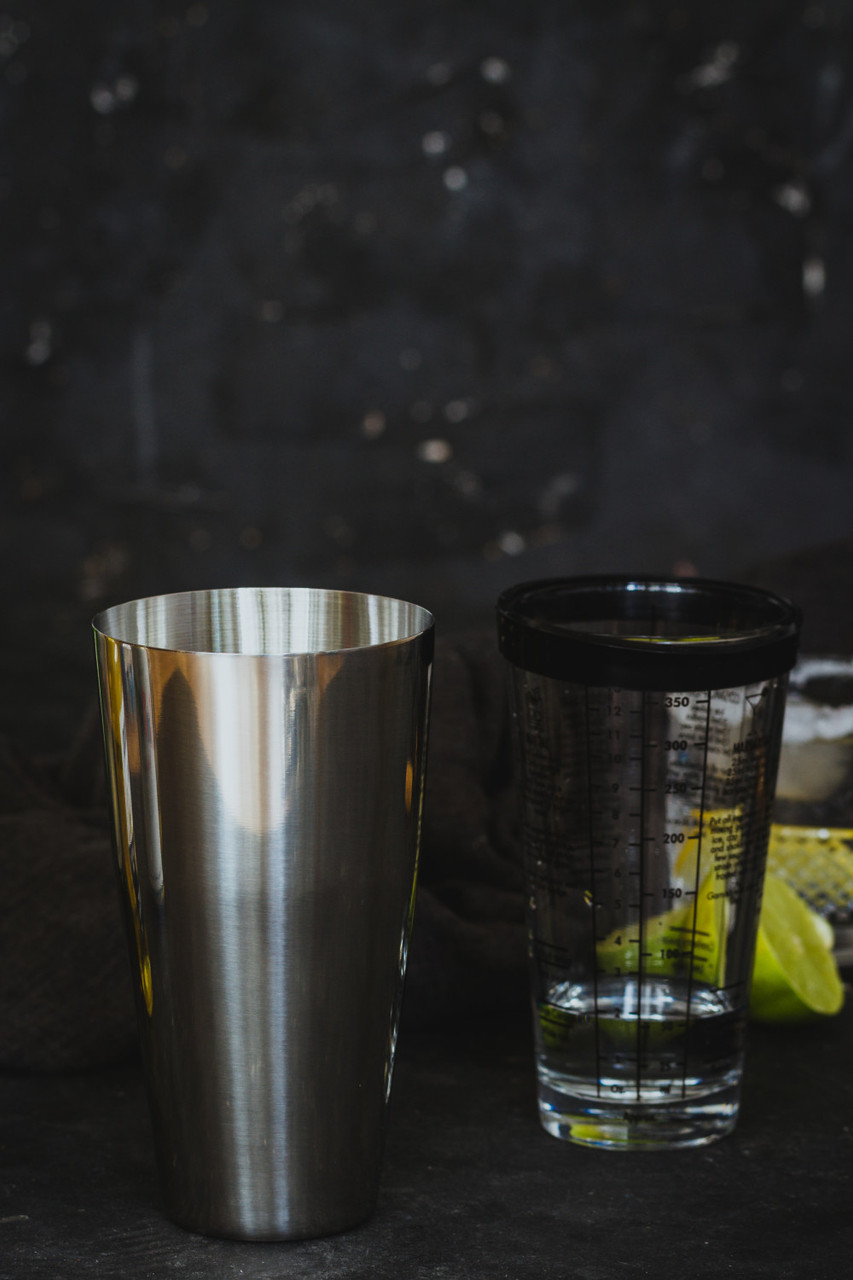 Boston Shaker Margarita Boston Shaker Gradué 400 Ml Avec Recettes Cocktails - Verre Et Acier Inoxydable Pour Barman Maison