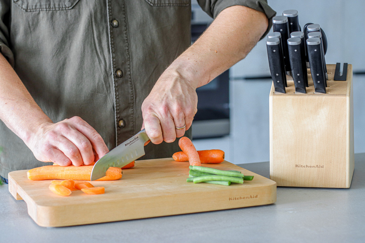 KitchenAid Gourmet 11-Piece Japanese Steel Knife Set with Sharpener and ...