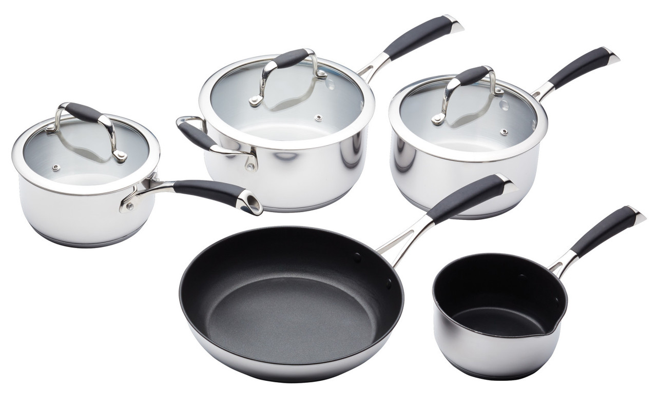 Masterclass Premium Cookware Set 5 Piece Casserole saucepans