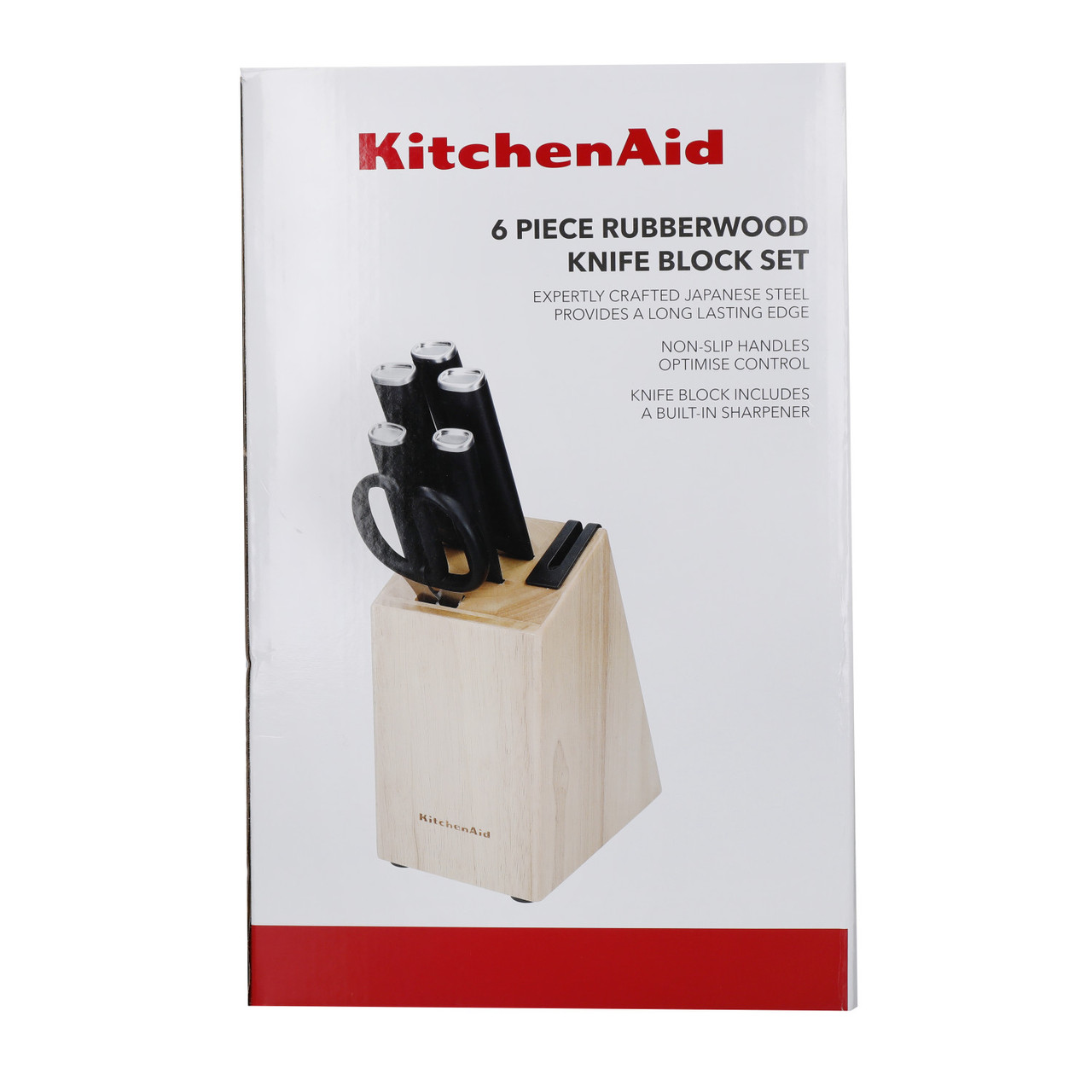 KitchenAid Classic 6-Piece Knife Set with Block, Sharp Japanese 420J2 ...