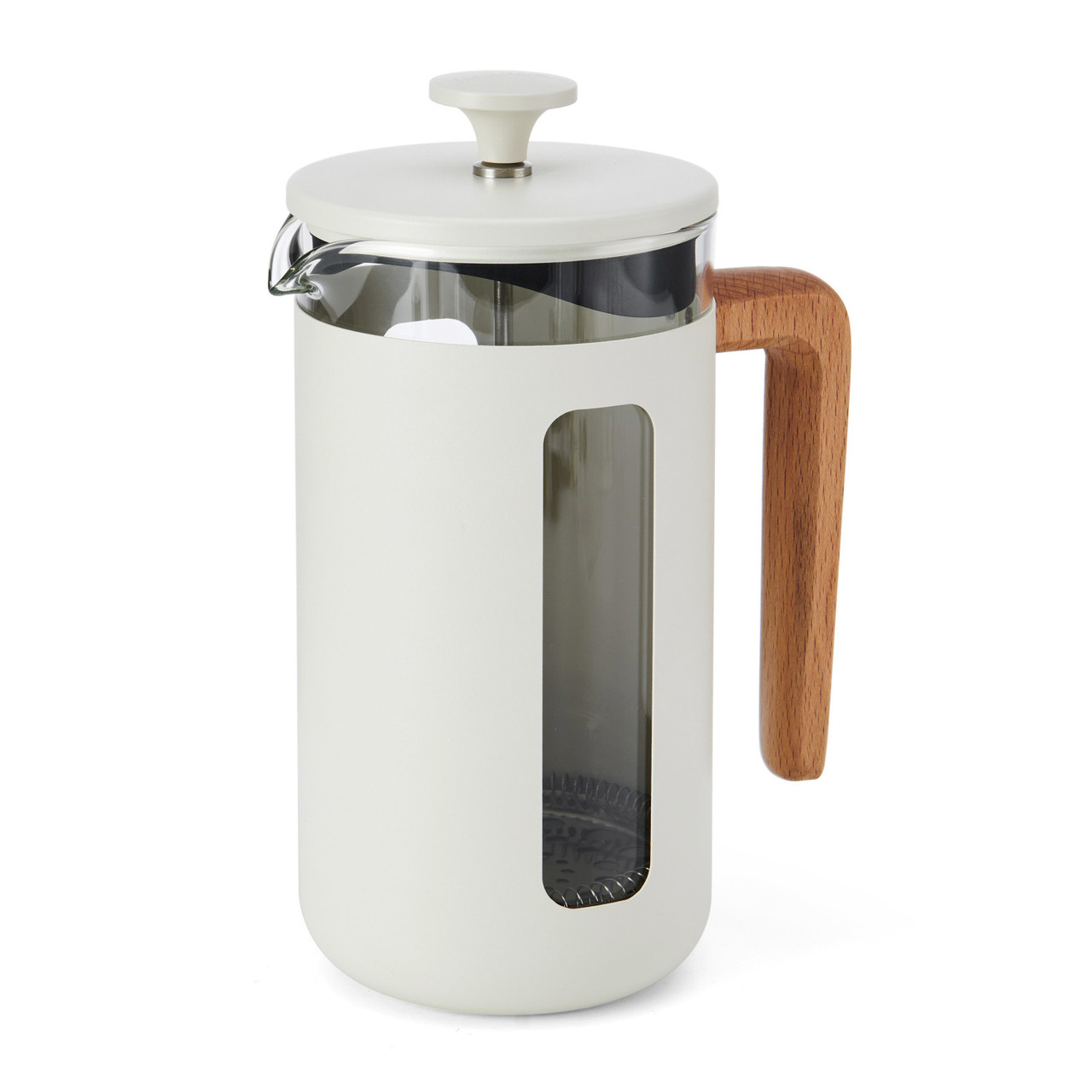 La Cafetière Pisa French Press – 1 Liter, Himmelblau, Edelstahl-Kolben, Holzgriff, Für Kaffee & Tee