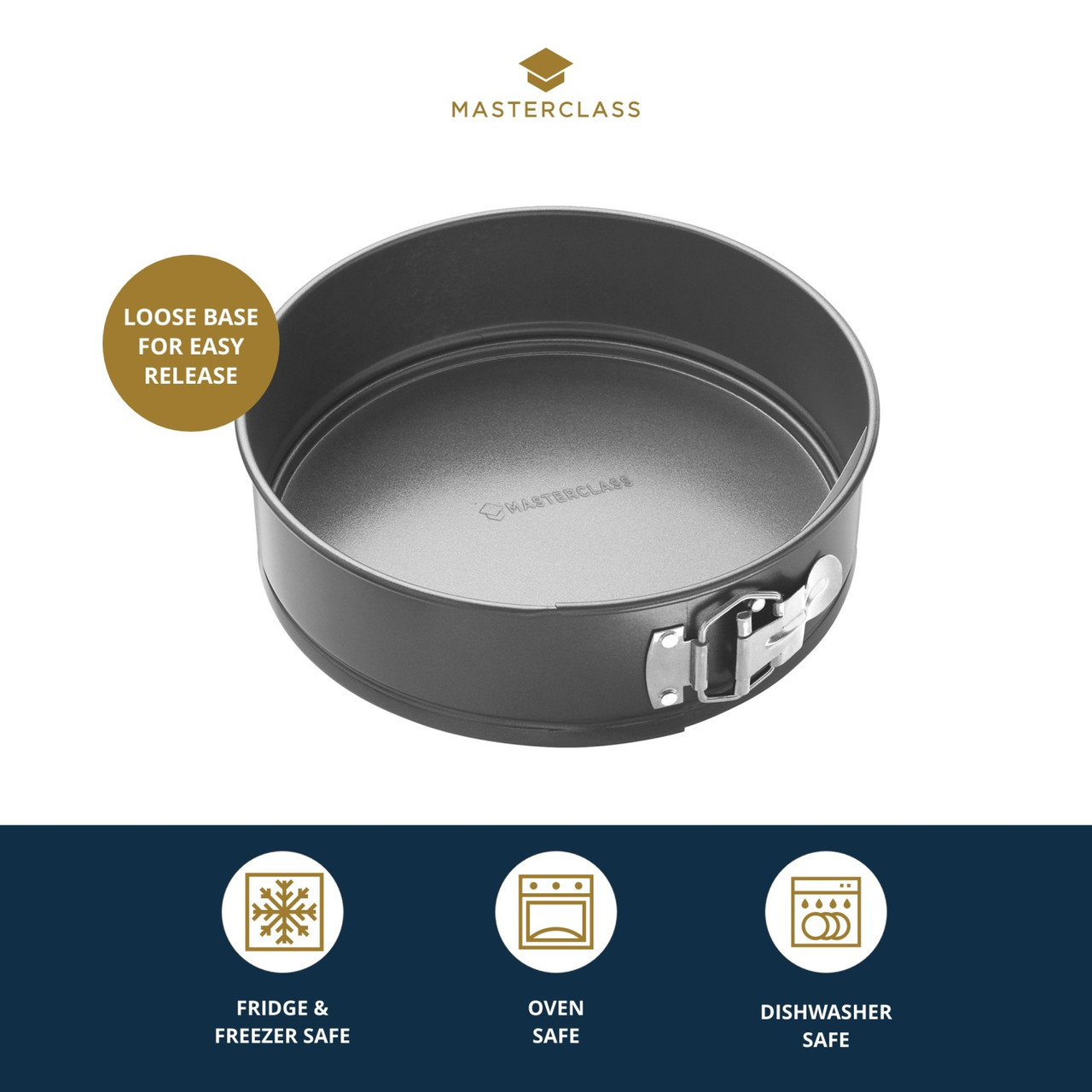 Springform Cake Pans MasterClass Non-Stick Loose Base Springform Cake Pan, 25cm - Lifetime ...