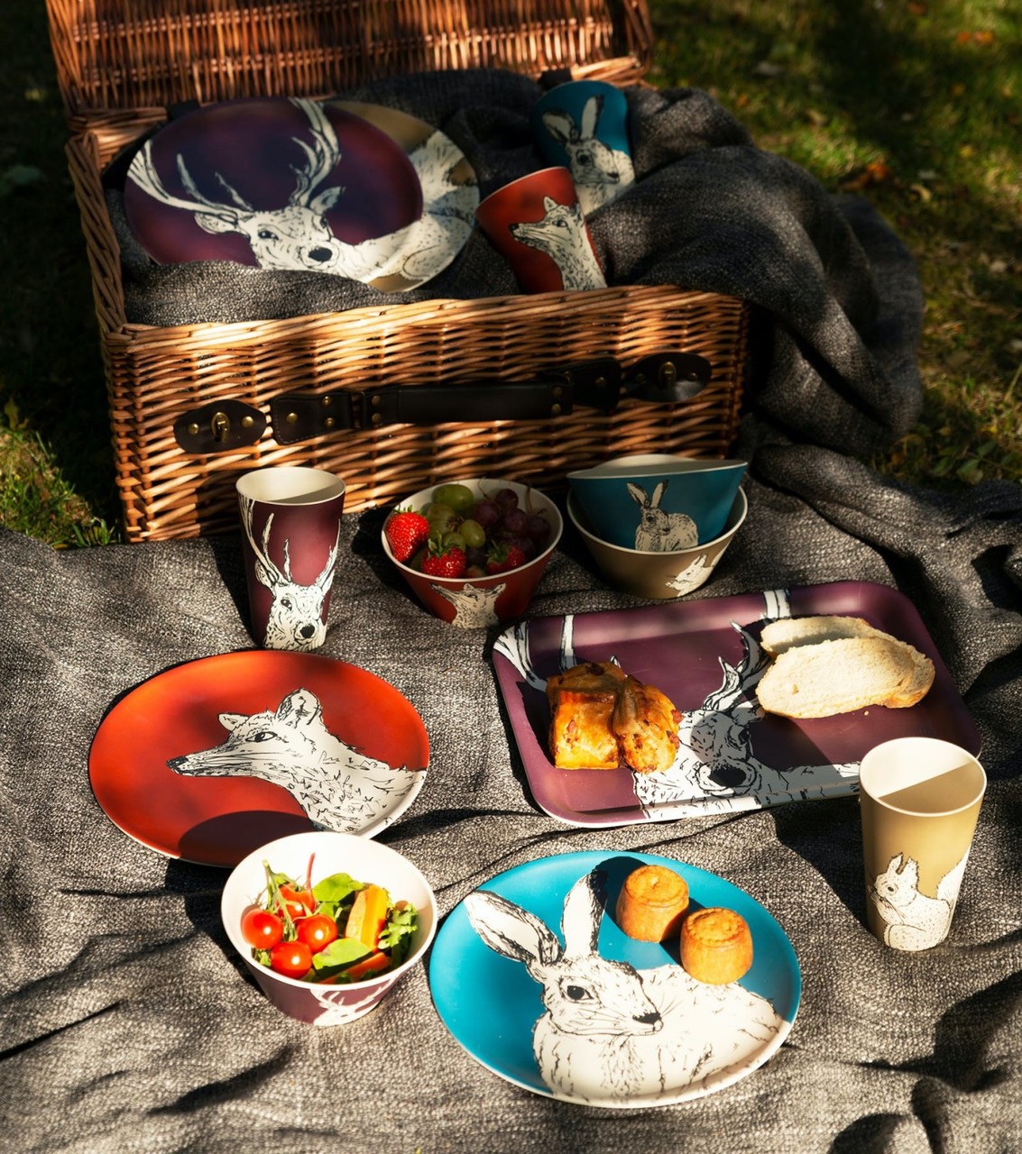 Creative Tops Into The Wild Bamboo Fibre Set Of 4 Dinner Plates