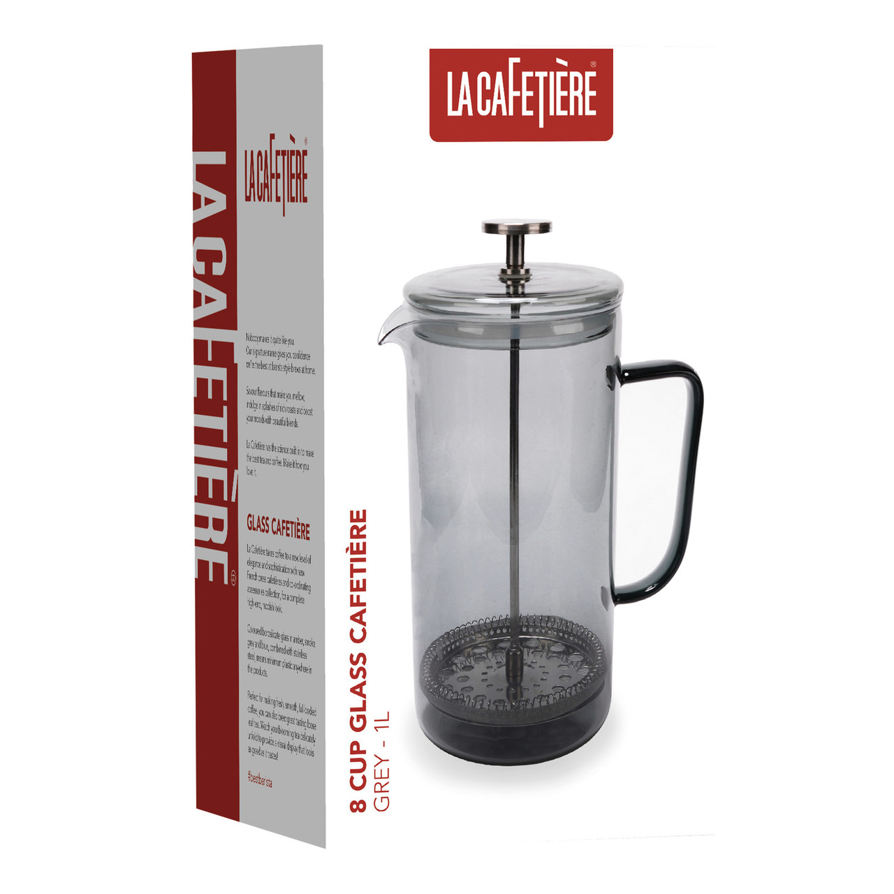 Café Olé RVS Cafetiere, Satijn, 12 Kopjes