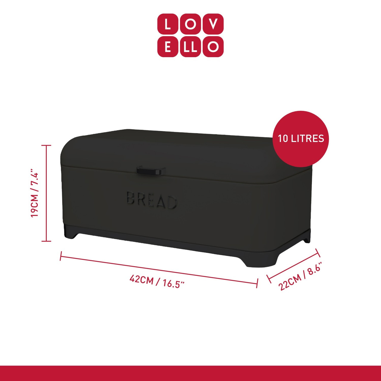 Lovello Cream Bread Bin Lifetime Brands Europe