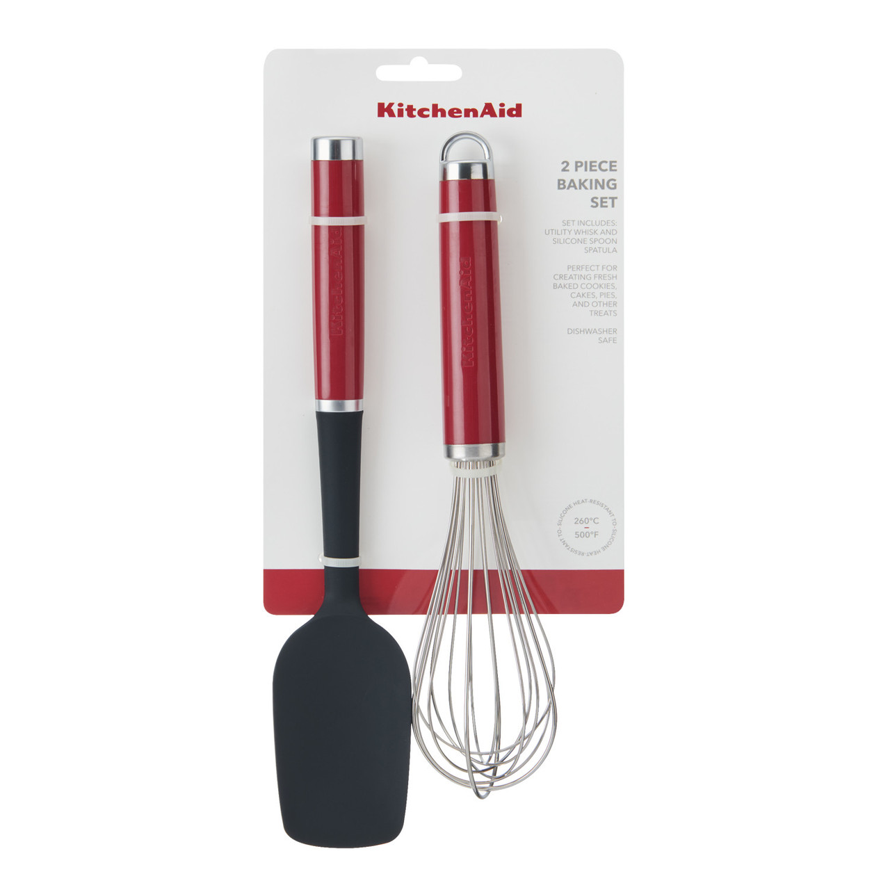 KitchenAid 2pc Mini Birchwood Spatulas Set - Empire Red