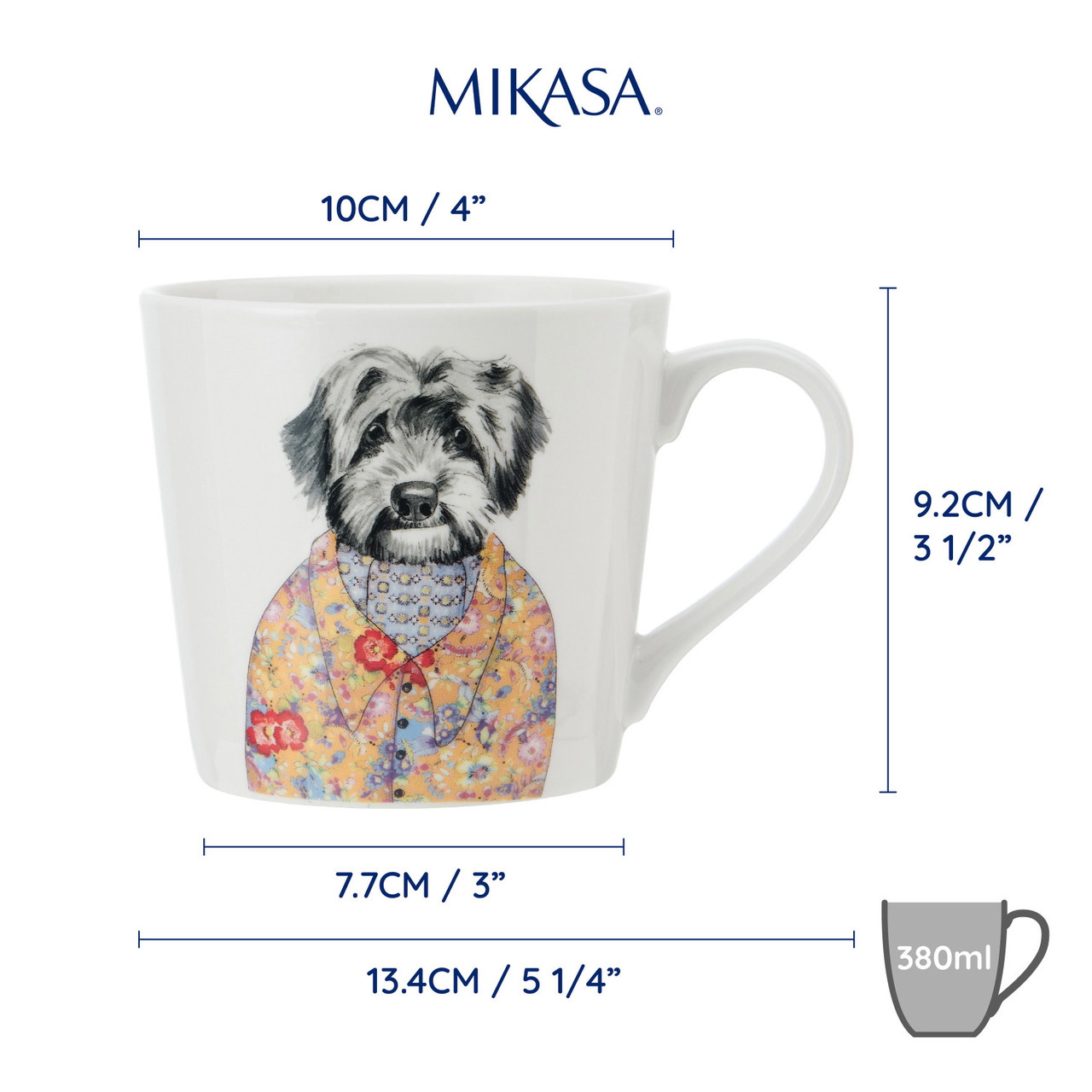 Mikasa TipperleyHill Fine China Mug, Cockapoo Dog Print, 380ml ...