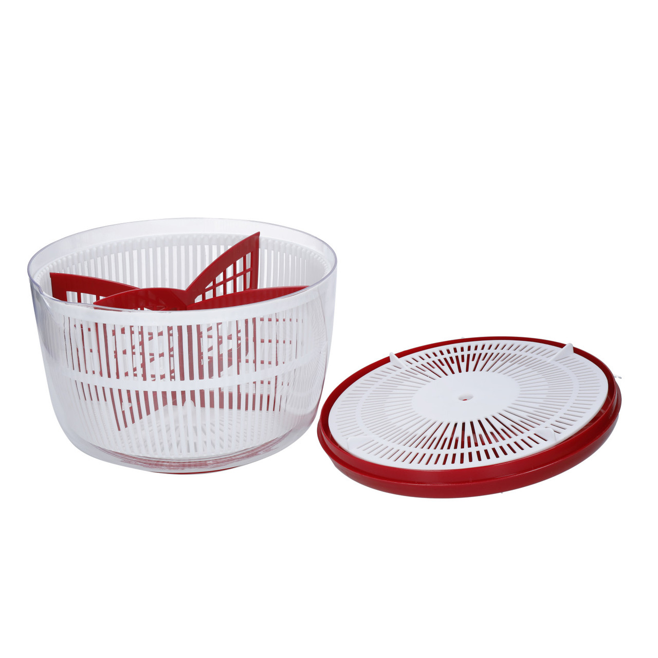 Farberware Fresh Divided Salad Spinner / Salad Bowl with Lid, Plastic ...