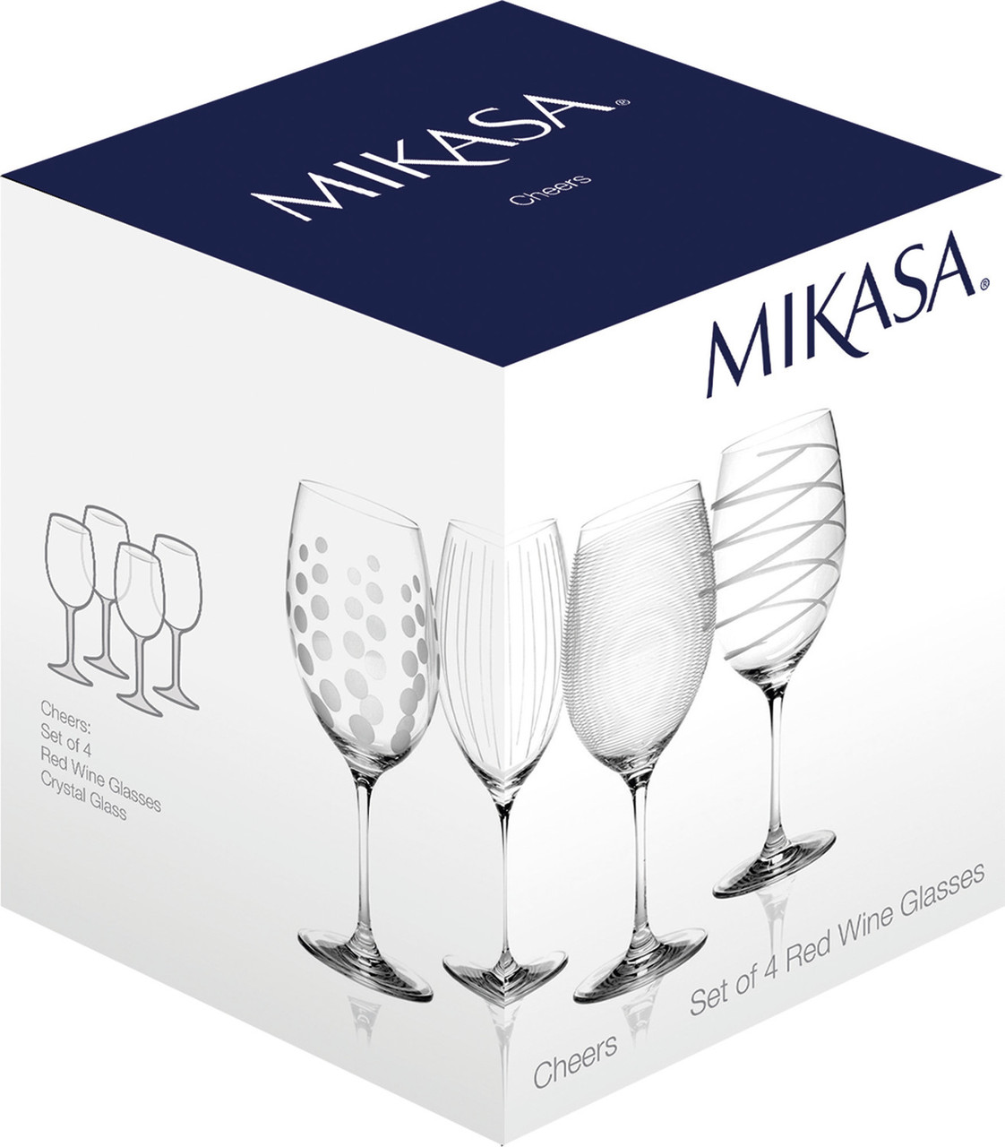Mikasa Cheers Set Of 4 Red Wine Glasses Lifetime Brands Europe