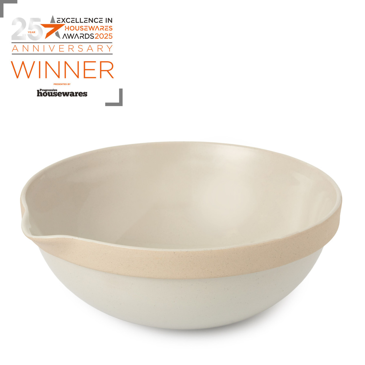 Jamie Oliver Big Love Mega Mixing Bowl, 2.5L, White, Stoneware