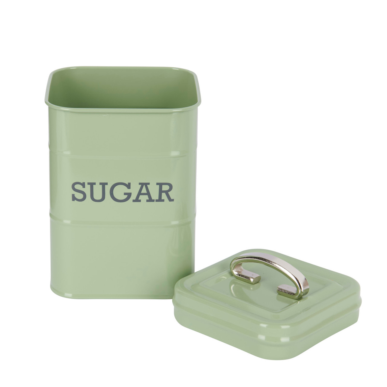 Living Nostalgia Metal Sugar Canister English Sage Green Lifetime