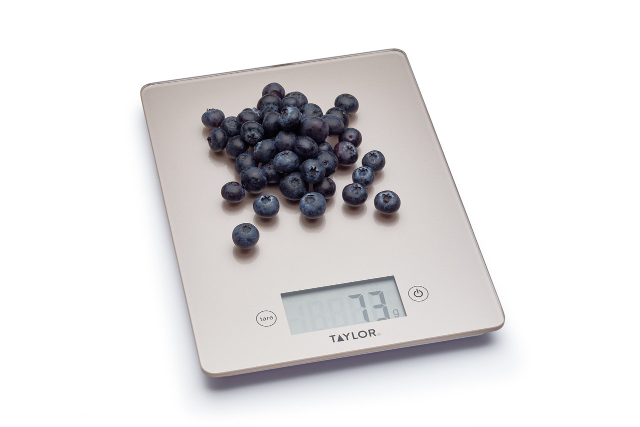 Taylor Pro Sliver Glass 5kg Digital Kitchen Scales - Cooks Boutique