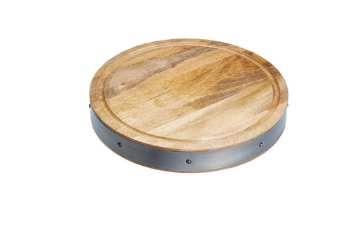 Industrial Kitchen Handmade Round Wooden Butcher's Block Chopping Board