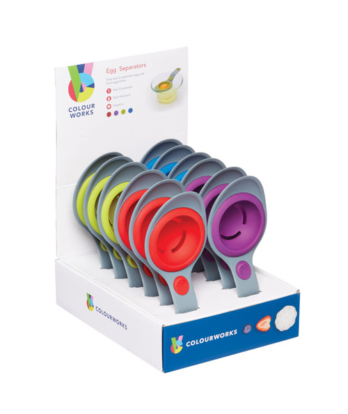 Colourworks Display of 12 Silicone Egg Separators