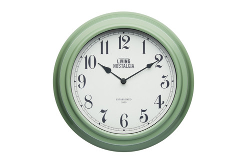 Living Nostalgia Analogue Wall Clock - English Sage Green