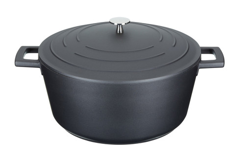 MasterClass Cast Aluminium Casserole Dish, 5L, Black