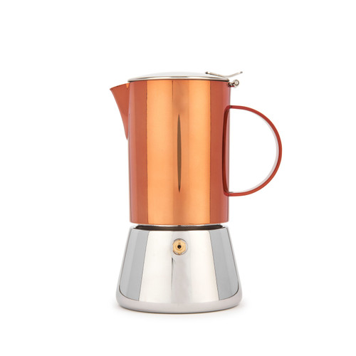 La Cafetière Copper Stovetop Espresso Maker, 4-Cup, Stainless Steel