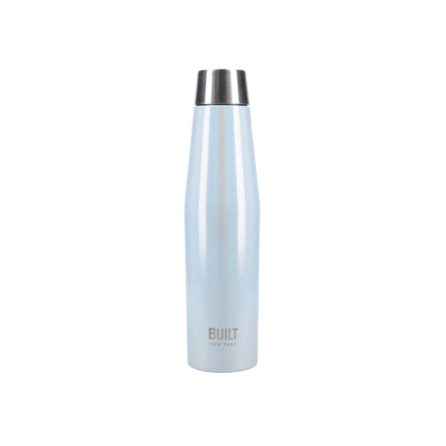 BUILT Apex 540ml Insulated Water Bottle, BPA-Free 18/8 Stainless Steel - Iridescent Blue