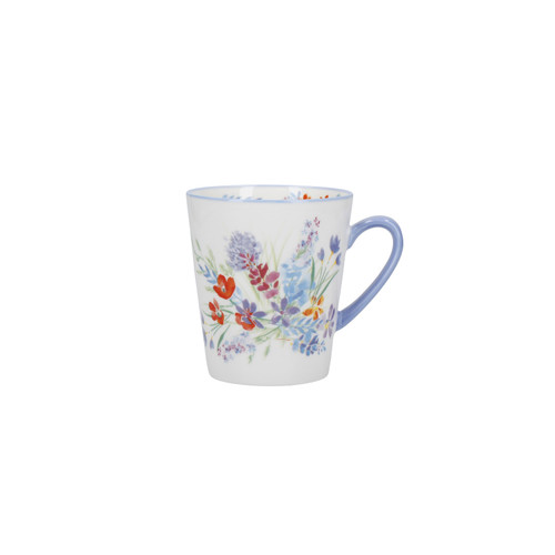 London Pottery Viscri Meadow Ceramic Mug, 300ml, Almond Ivory / Cornflower Blue