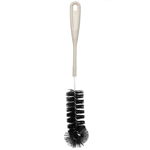 Natural Elements Eco-Friendly Bottle Brush, Recycled Plastic with Straw Bristles - Grey