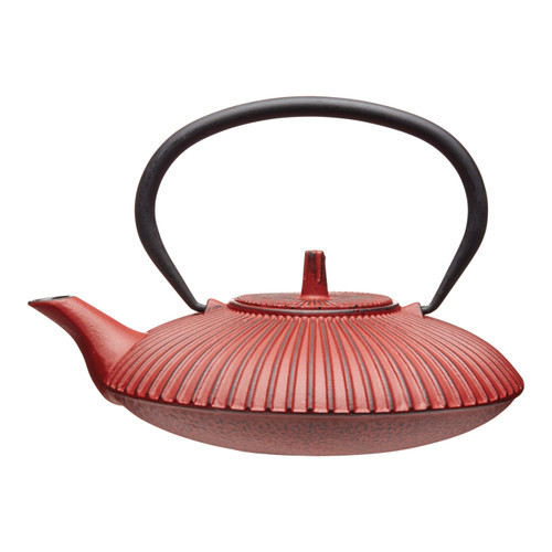 La Cafetière Cast Iron Teapot and Infuser, 600ml, Red