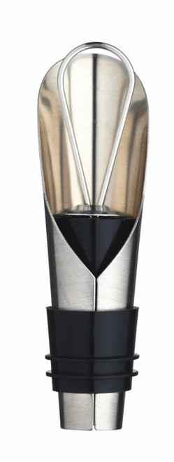 BarCraft Stainless Steel Wine Pourer with Stopper