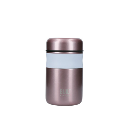 BUILT Tiempo Insulated Food Flask, 490ml, Rose Pink