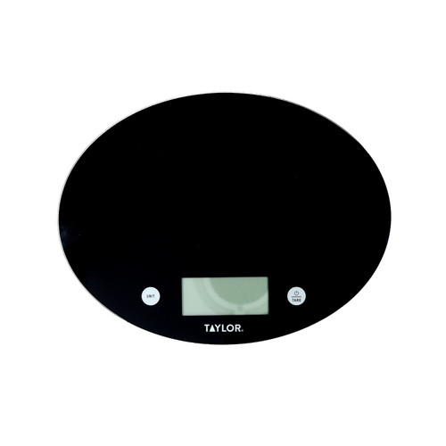 Taylor Slimline Digital Dual Kitchen Scale, 5kg / 5000ml, Black Glass