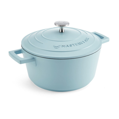 MasterClass Cast Aluminium Casserole Dish, 2.5L, Sky Blue