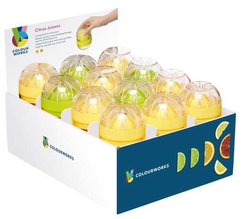 Colourworks Display of 24 Mini Citrus Juicers