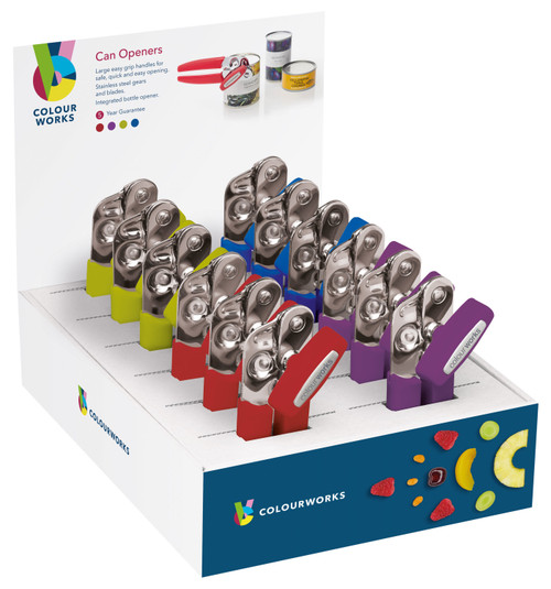 Colourworks Display of 12 Can Openers