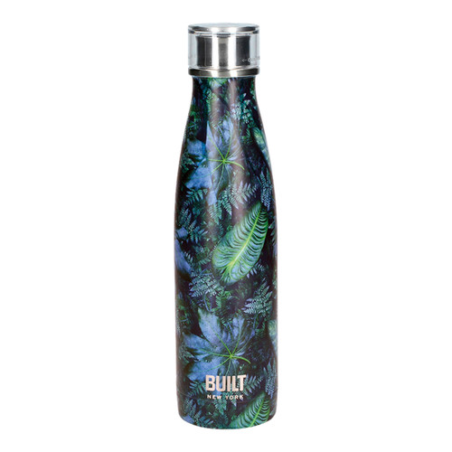 Built 500ml Double Walled Stainless Steel Water Bottle Dark Tropics