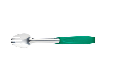 MasterClass Stainless Steel Colour-Coded Buffet Salad Fork - Green