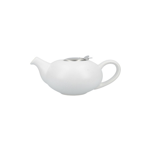 London Pottery Pebble Filter 2 Cup Teapot Matt White