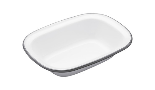 Living Nostalgia Enamel Oblong Pie Dish, 20cm