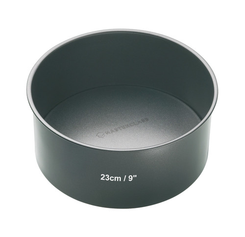 MasterClass Non-Stick Round Loose Base Deep Cake Pan, 23cm