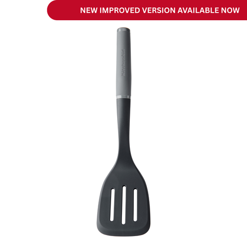 KitchenAid Soft Grip Slotted Turner - Charcoal Grey - DISCONTINUED ITEM - PLEASE CLICK BELOW FOR THE NEW IMPROVED VERSION