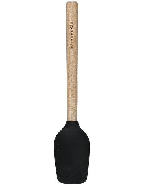 KitchenAid Maple Handle Silicone Mini Spoon Spatula